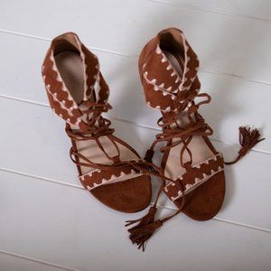 Boho strappy heels